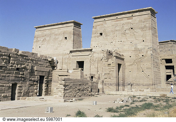 Tempel der Isis in Philae  UNESCO World Heritage Site  Nubien  Ägypten  Nordafrika  Afrika