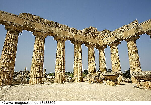 Tempel E  Tempel der (Hera)  Selinunt  Provinz Trabant  Sizilien  Italien  Europa