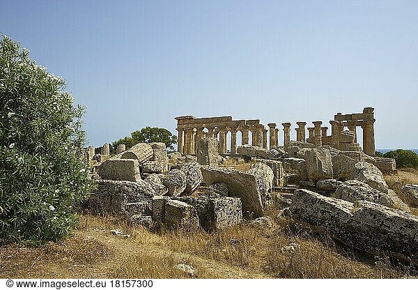 Tempel E  Tempel der Hera  Selinunt  Provinz Trabant  Sizilien  Italien  Europa