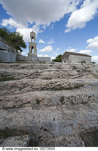 Tempel L auf der Akropolis in Eleusis  Griechenland. Künstler: Samuel Magal