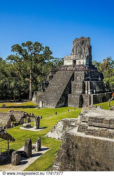 Tempel 2  Tempel der Masken  Maya-Ruinenstadt  Tikal  Guatemala  Mittelamerika