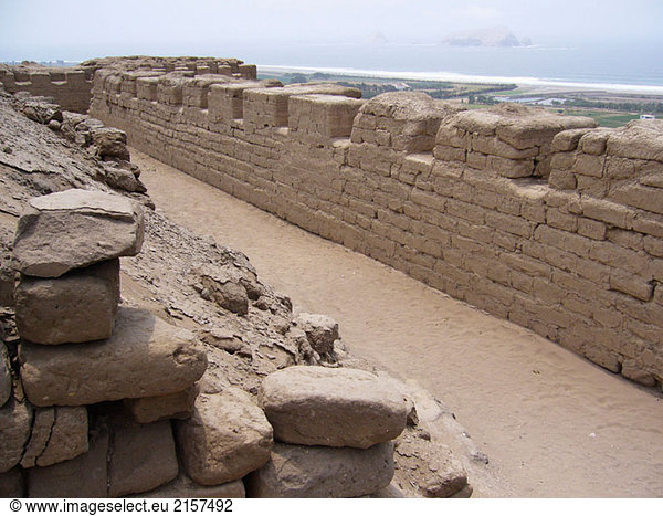 Tempel von Pachacámac Ausgrabungsstätte nahe Lima. Peru