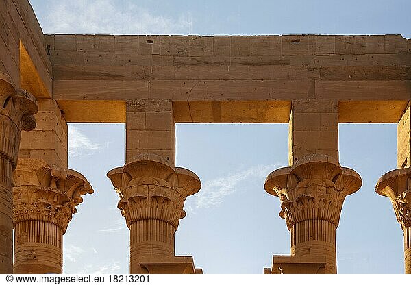 Tempel von Philae  Isis-Tempel  Trajan-Kiosk  Insel Agilkia  Assuan  Ägypten  Afrika
