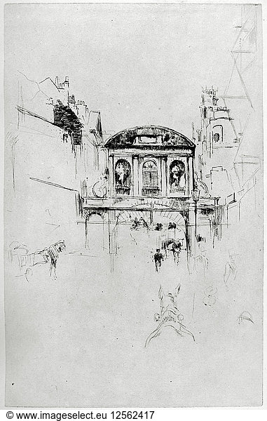 Temple Bar  19th century (1904).Artist: James Abbott McNeill Whistler