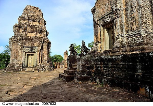 Temple of East Mebon Angkor complex Siem Reap Cambodia.