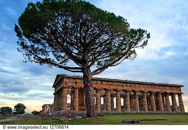 Temple of Neptune  archaeological park  Paestum  Italy