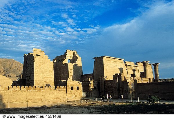 Temple of Ramesses III called Medinet Habu Temple  Thebes  Egypt  Africa