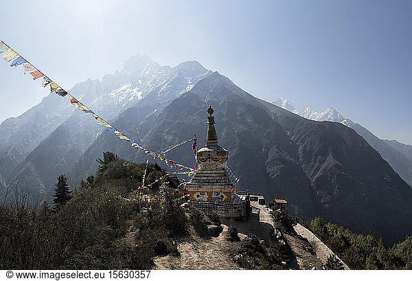 Tengboche stupa  Himalayas  Solo Khumbu  Nepal