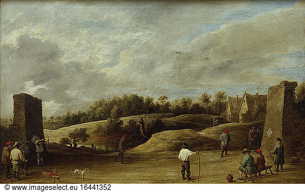 Teniers  David the Younger 1610–1690.“Archery  mid–1640s.Oil on canvas  54 × 88 cm.Inv. no. P0 1790Madrid  Museo del Prado.