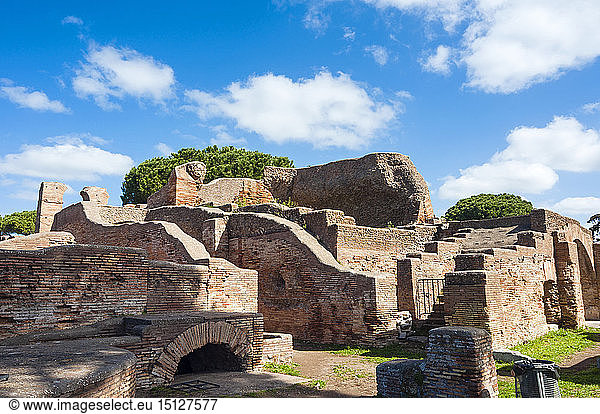 Terme del Foro (Öffentliches Bad)  archäologische Stätte Ostia Antica  Ostia  Provinz Rom  Latium  Italien  Europa