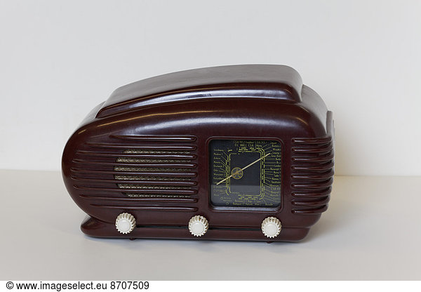 Tesla  model Talisman 308 U  Czech radio from 1948  Art Deco Bakelite housing  Radio Museum Duisburg  North Rhine-Westphalia  Germany