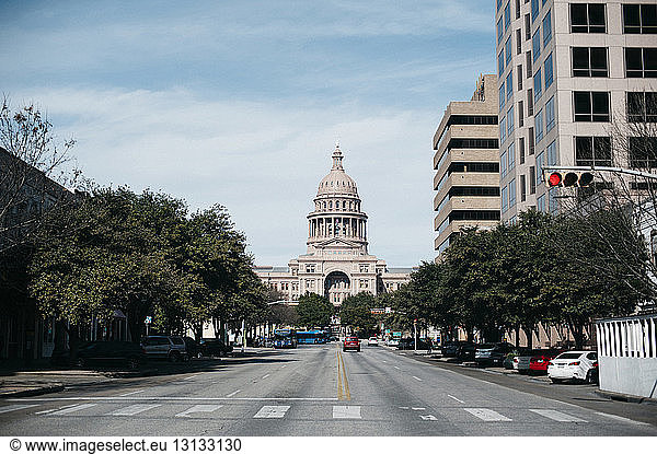 Texas State Capitol against blue sky