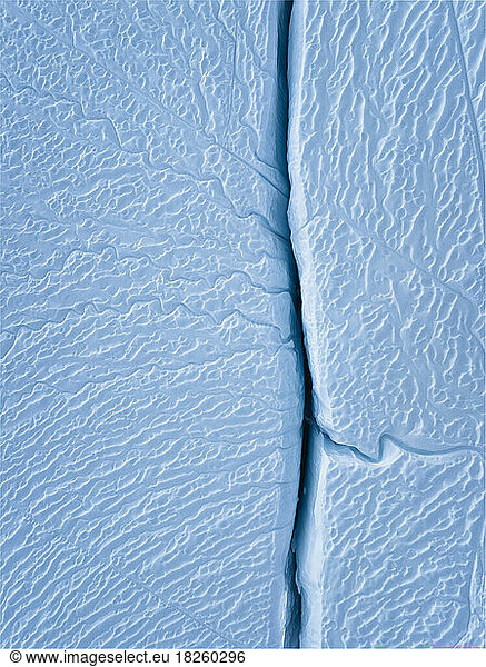 texture of icebergs surface in cenital view