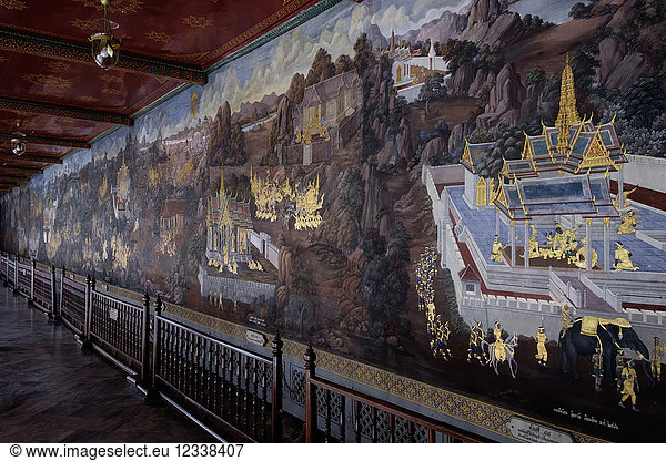 Thailand  Bangkok  Grand Palace  wall painting