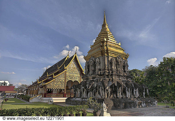 Thailand  Chiang Mai  Tempel Wat Chang Lom  Chedi