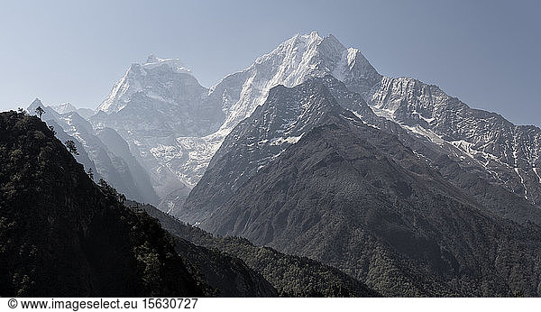 Thamserku mountain  Solo Khumbu  Nepal