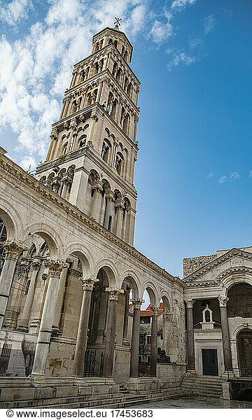 the ancient Roman ruins Diocletian's Palace in Split