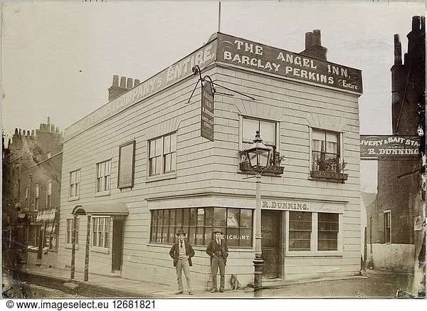 The Angel Inn  Highgate  London  um 1874. Künstler: Unbekannt.