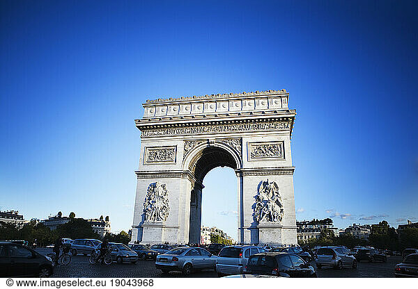 The Arc de Triomphe.