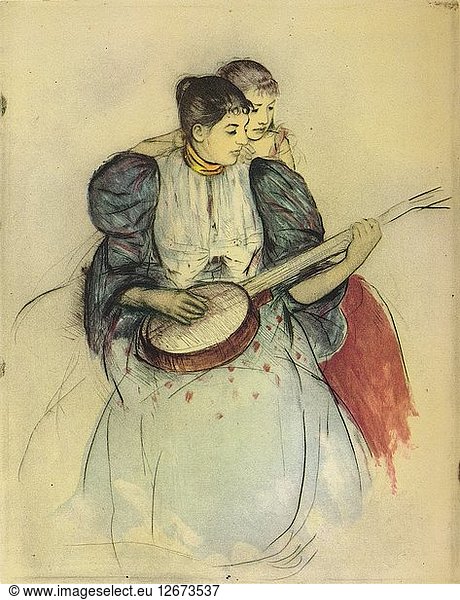 The Banjo Lesson  1893  (1946). Artist: Mary Cassatt.