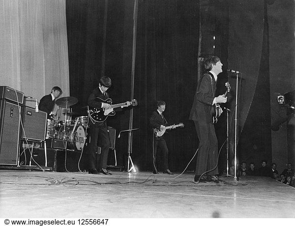 The Beatles performing at LOlympia  Paris  1964. Artist: Unknown