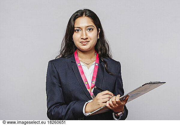 The Beautiful smiling business woman portrait. Smiling female re