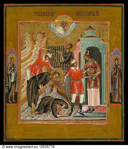 The Beheading of Saint John the Baptist  19th century. Artist: Russian icon