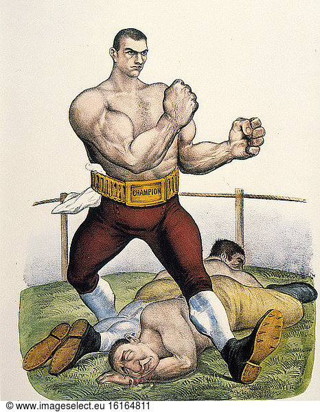 The Boxing Champion / E.Kemble / Litho.