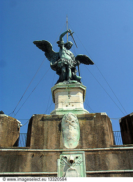 The bronze statue of Archangel Michael The bronze statue of Archangel ...