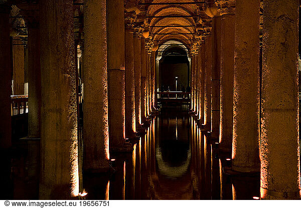 The Byzantine Basilica Cistern  Sutanahmet  Istanbul  Turkey