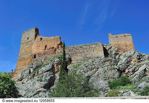 The castle of Funes  9-16th centuries. Villel de Mesa town  Guadalajara province  Spain.