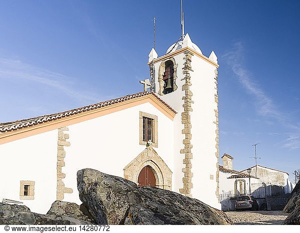 The church Santa Maria. Marvao a famous medieval mountain village and tourist attraction in the Alentejo. Europe  Southern Europe  Portugal  Alentejo