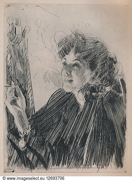 The Cigarette Dance  c.1890s  (1946). Artist: Anders Leonard Zorn.