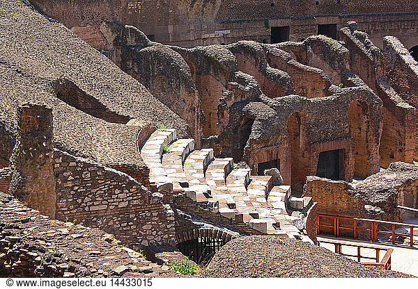 The Colosseum or the Coliseum originally the Flavian Amphitheatre in Rome Italy. construction started in 72 AD under the emperor Vespasian and was completed in 80 AD under Titus. Capable of seating 50 000 spectators the Colosseum was used for gladiatorial contests and public spectacles such as mock sea battles animal hunts executions re-enactments of famous battles