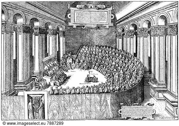 The Council of Trent or Concilium Tridentinum  an Ecumenical Council of the Roman Catholic Church  16th century  Italy  Europe