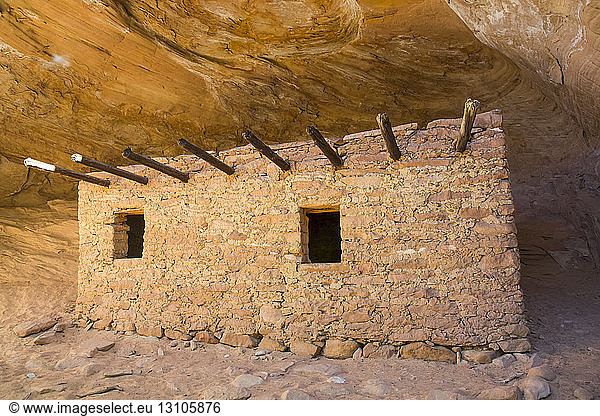 The Doll House  Ancestral (Anasazi) Pueblo building  approximately 800-900 years old  Bears Ears National Monument  Cedar Mesa; Utah  United States of America