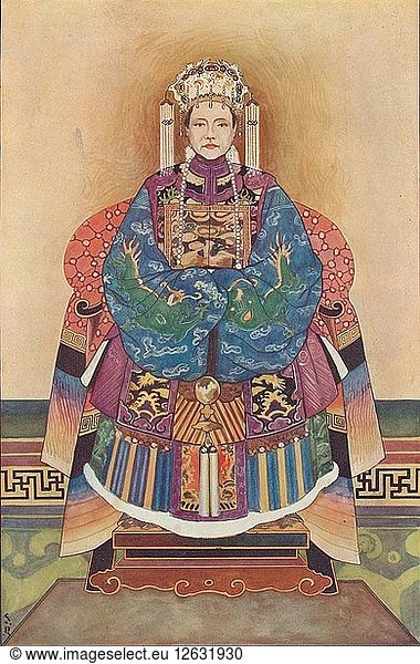 The Dowager Empress of China  1908. Artist: Unknown.