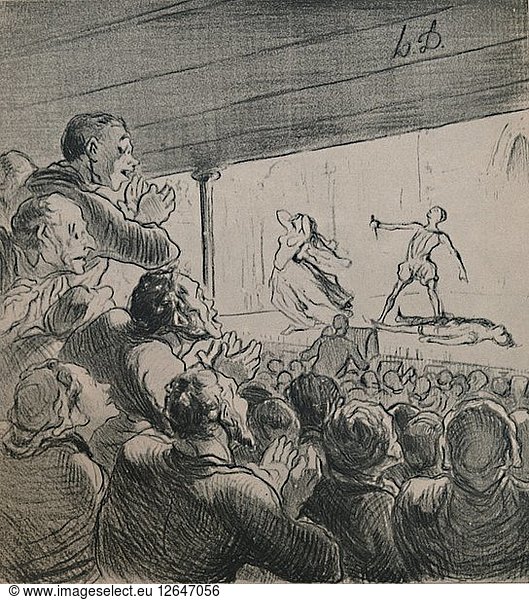 The Drama  c.1860s (1946). Artist: Honore Daumier.