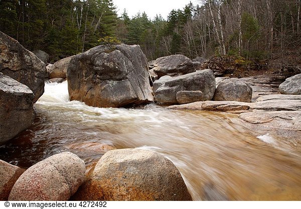The East Branch of the Pemigewasset River in the Pemigewasset Wilderness of the New Hampshire White Mountains.