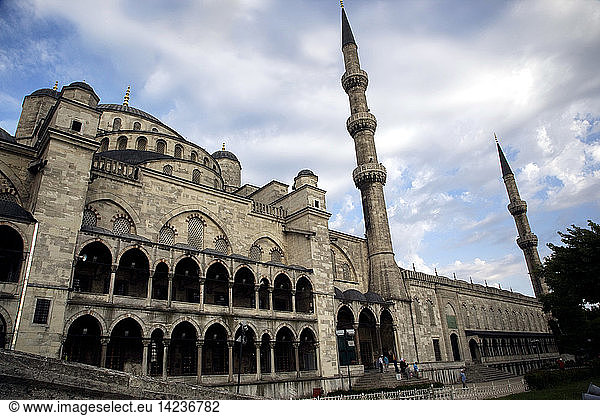 The east side of the Blue Mosque  Istanbul  Turkey  Europe