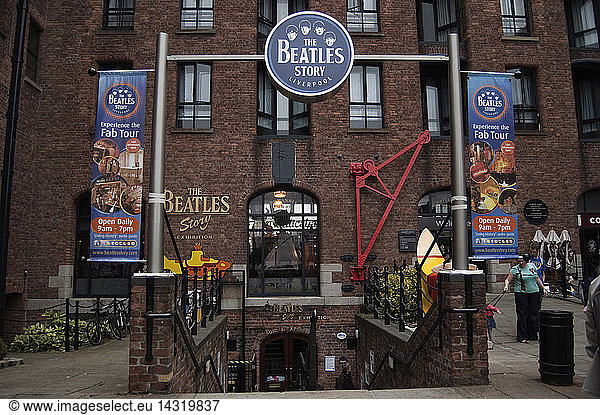 the entry of the Beatles Museum  Liverpool  England  United Kingdom  Great Britain  Europe