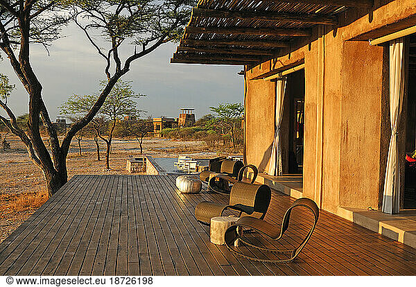 The Fort at Fisher's Pan  Onguma Safari Camp  near Etosha National Park  Kunene Region  Namibia
