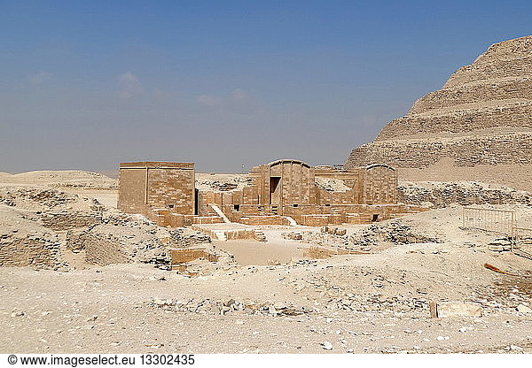 the funerary complex of Djoser  at Saqqara  Egypt.