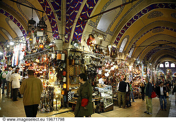 The Grand Bazaar  Istanbul  Turkey.