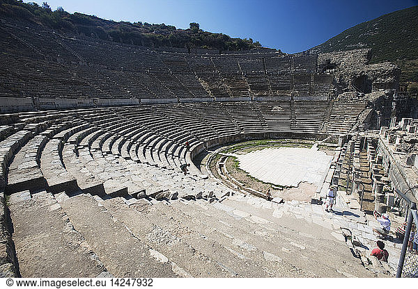 The Great Theatre with Arcadian Way  Ephesus  Kusadasi Turkey  Europe