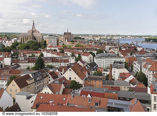The hanseatic city of Rostock at the coast of the german baltic sea. Europe Germany  Mecklenburg-Western Pomerania  June
