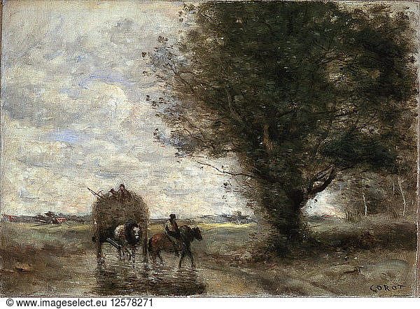 The Haycart  1865-1870. Artist: Jean-Baptiste-Camille Corot