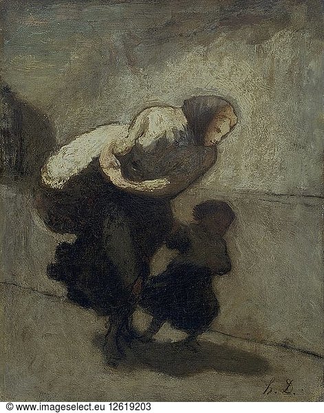 The heavy Burden  1828-1879. Artist: Honore Daumier.
