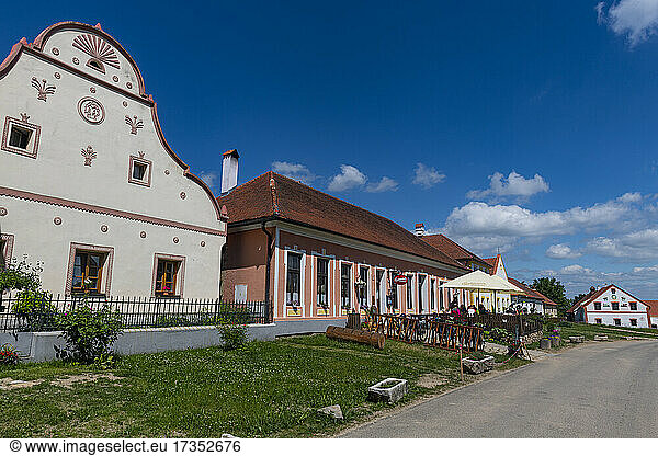 The historic village of Holasovice  UNESCO World Heritage Site  South Bohemia  Czech Republic  Europe