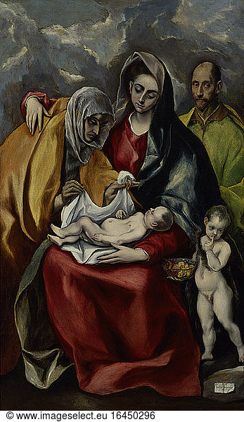 The Holy Family with Saint Elisabeth (or Anna) and the boy